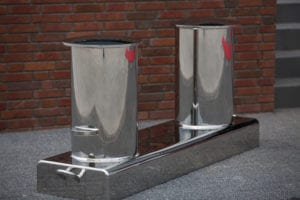 New products Wortelboer Yachting. Two bollards finished with a sublime yachting mirror polish. 